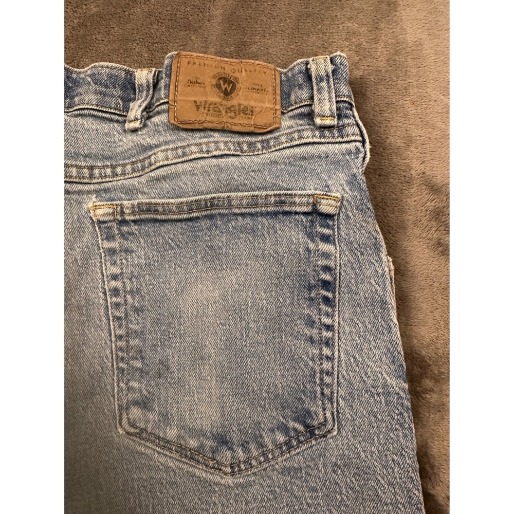 Wrangler Regular Fit Light Wash Denim Jeans 38x30 855WAQD Mens Blue Straight Leg - Picture 3 of 12
